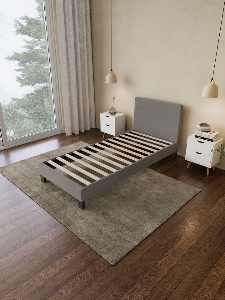 Francis Grey Fabric Bed Frame