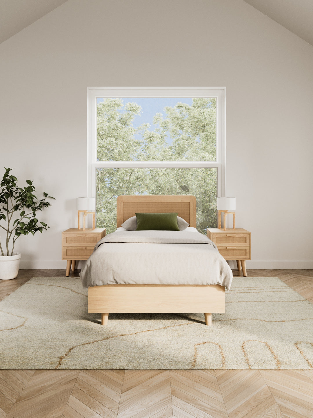 Jodie Natural Rattan Bed Frame