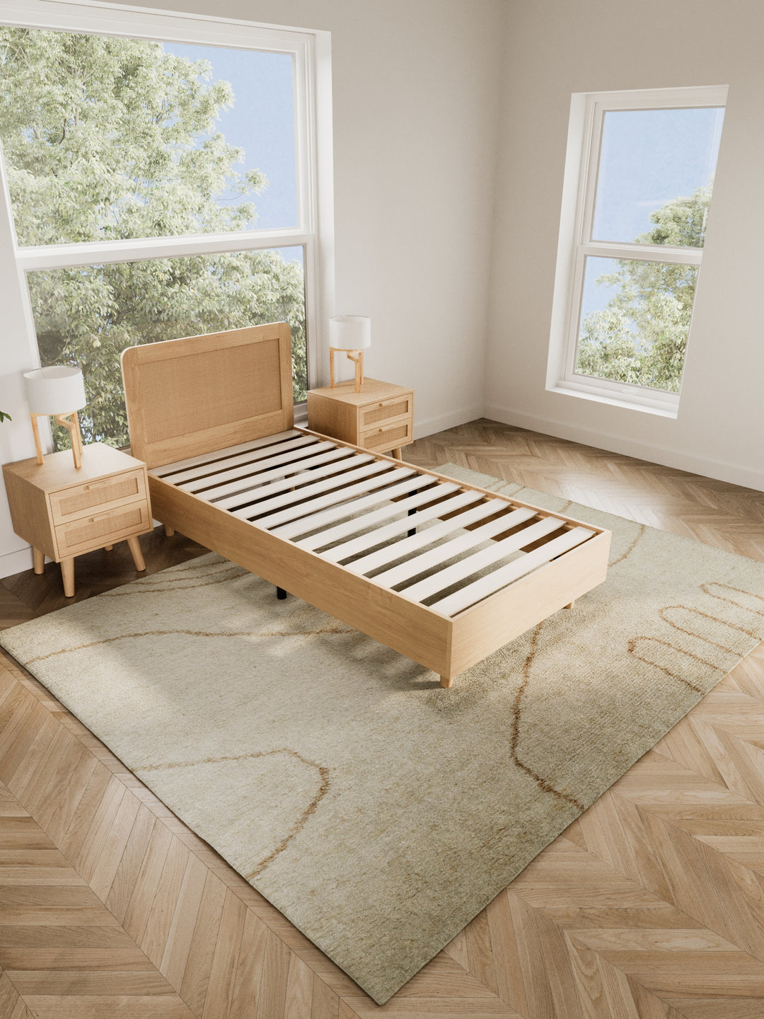 Jodie Natural Rattan Bed Frame