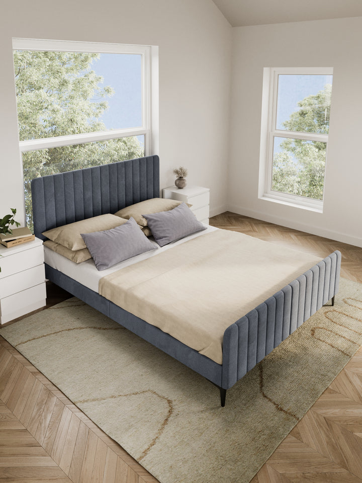 Montana Grey Velvet Bed Frame