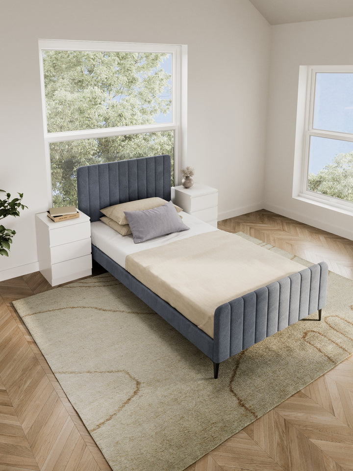 Montana Grey Velvet Bed Frame