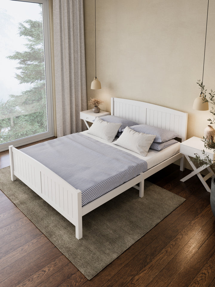 Santa Monica White Wooden Bed Frame