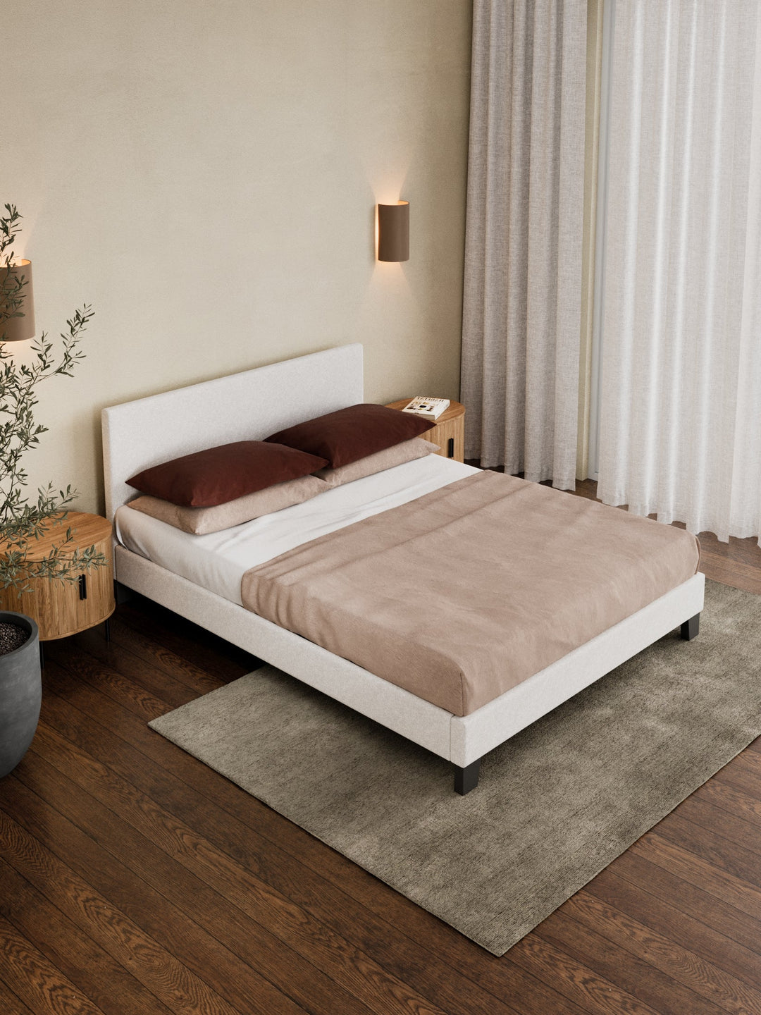 Tori Cloud Boucle Bed Frame