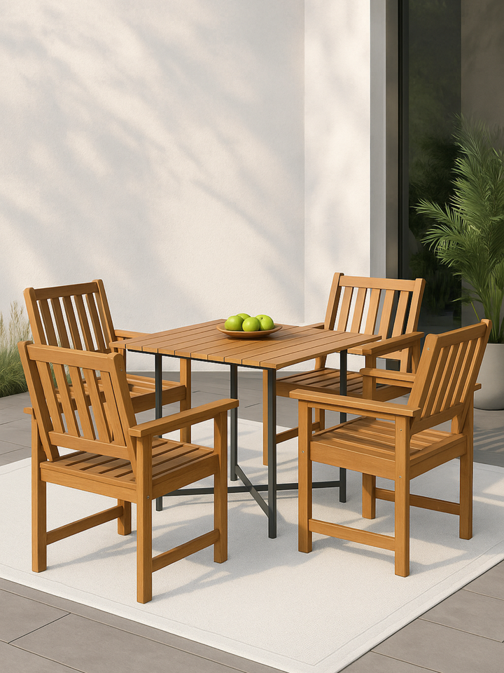 Julie Classic Wooden 4 Seater Outdoor Dining Set