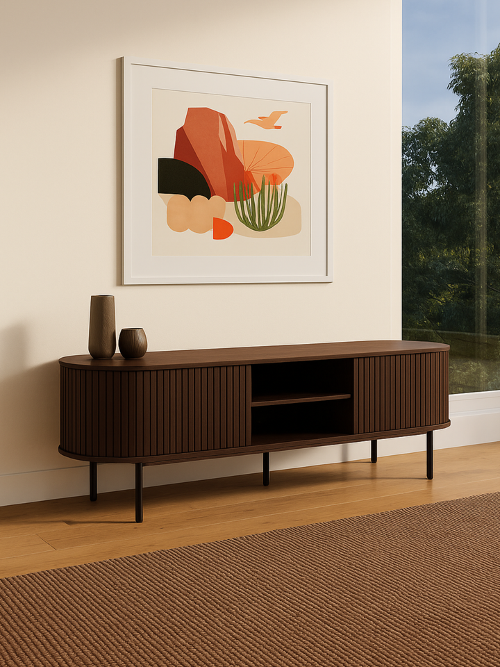 June Espresso Fluted Entertainment Unit 170cm