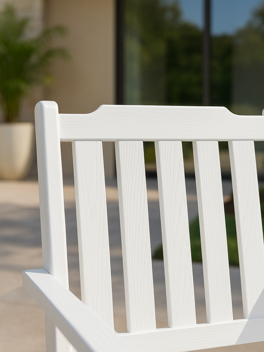 Anya White Wooden Outdoor Armchair