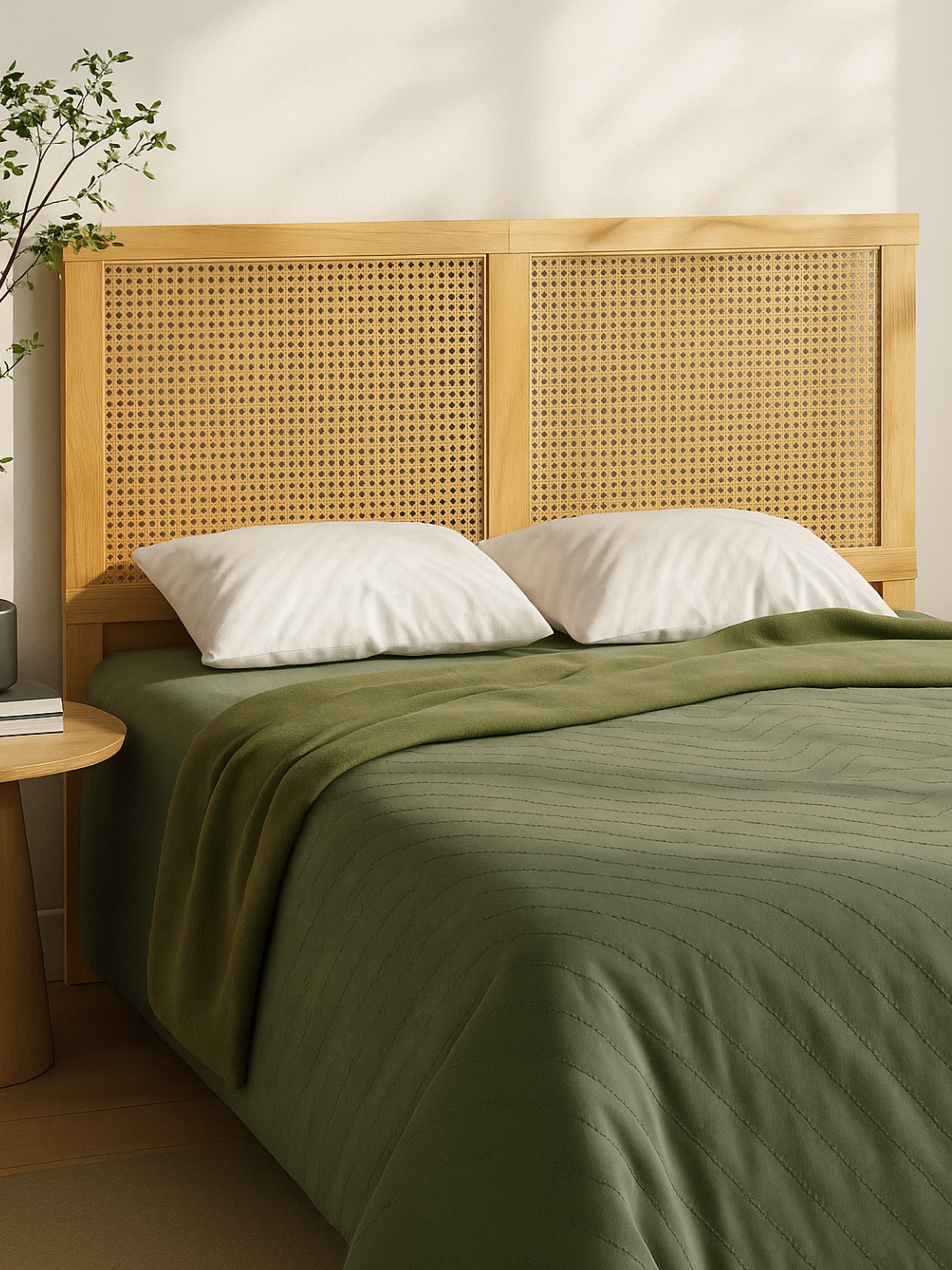 Charlie Natural Rattan Bedhead