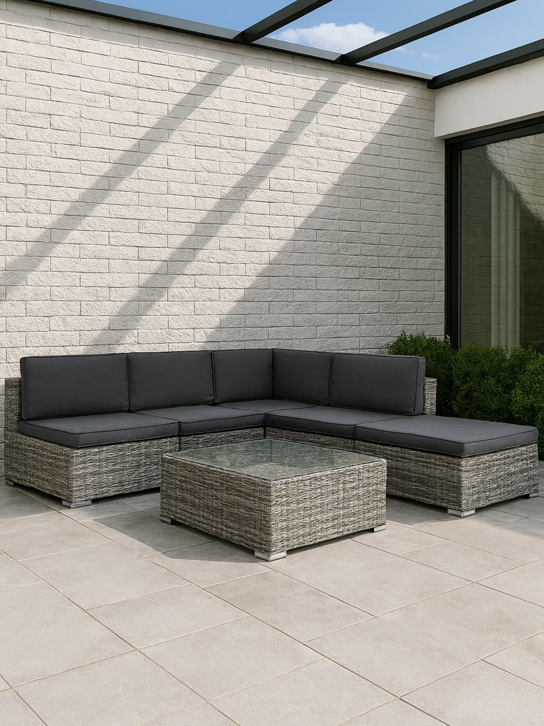 Ryan Grey Rattan Outdoor Lounge Set