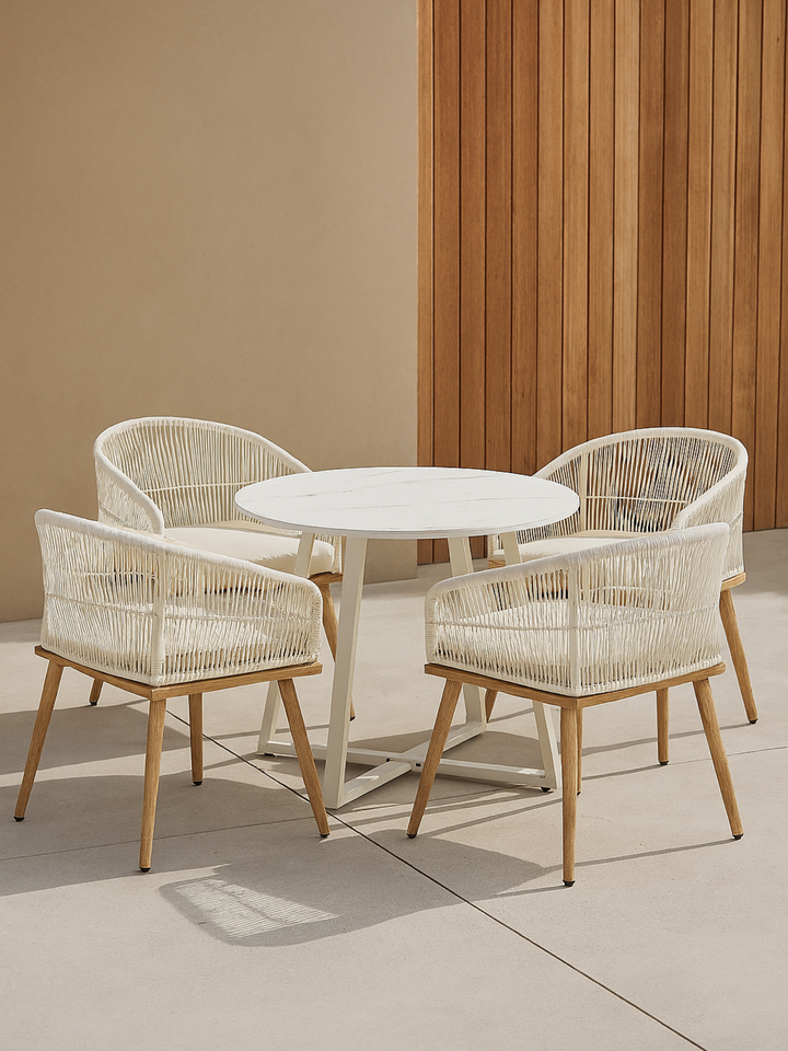 Frida Natural 4 Seater Outdoor Dining Set
