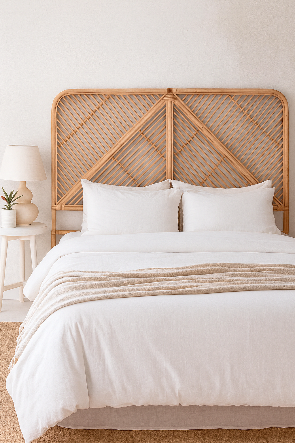 Jamie Natural Rattan Bedhead