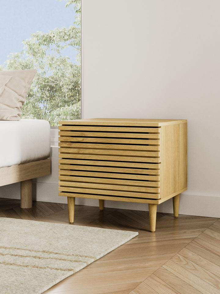 Alec Natural Oakwood Bedside Table