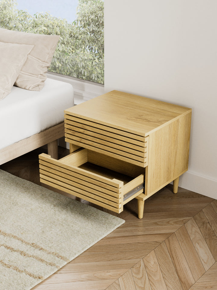 Alec Natural Oakwood Bedside Table