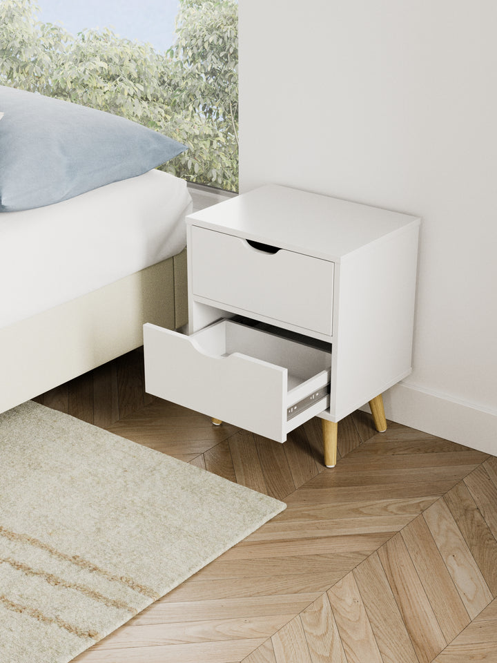 Chelsea White Wooden Bedside Table