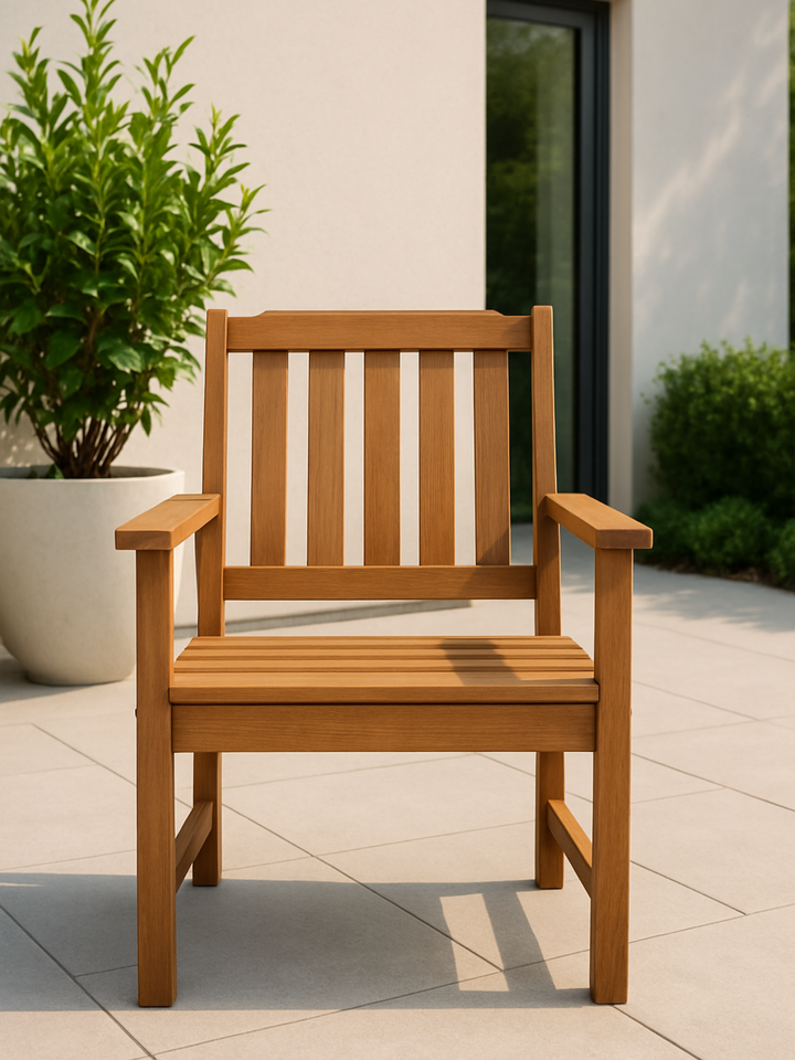 Anya Natural Wooden Outdoor Armchair
