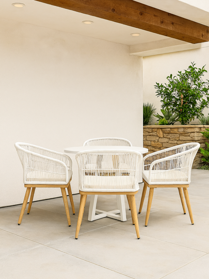 Frida Natural 4 Seater Outdoor Dining Set