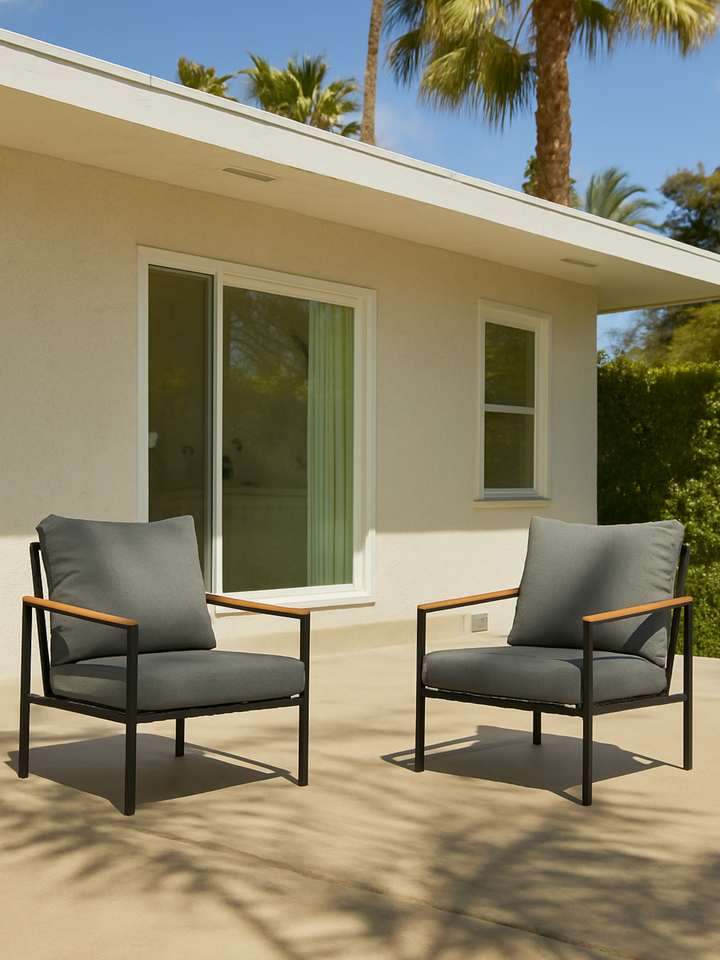 Avalon Grey Outdoor Armchair 2pcs