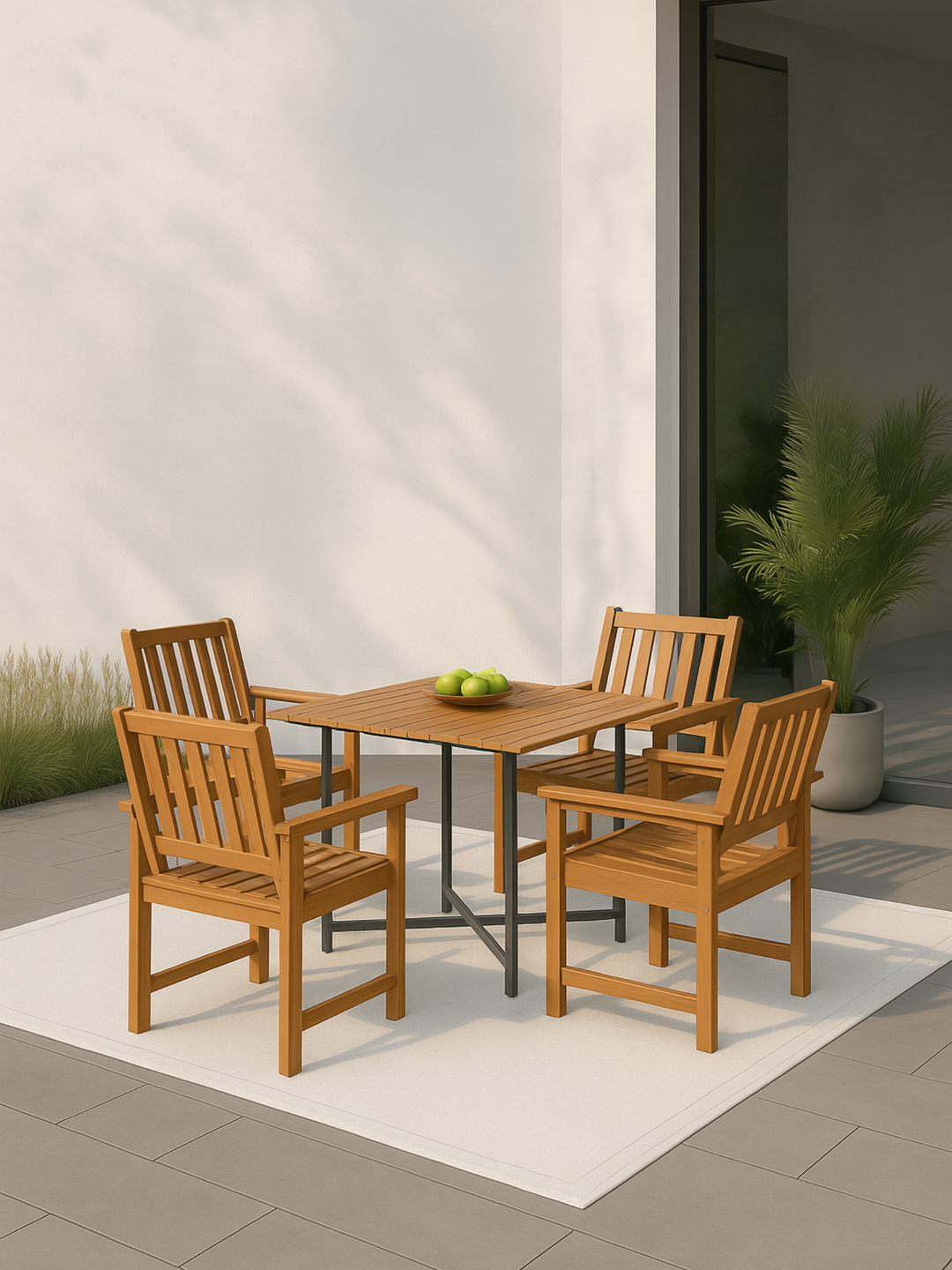 Julie Classic Wooden 4 Seater Outdoor Dining Set