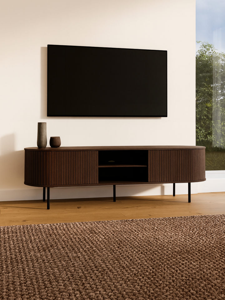 June Espresso Fluted Entertainment Unit 170cm