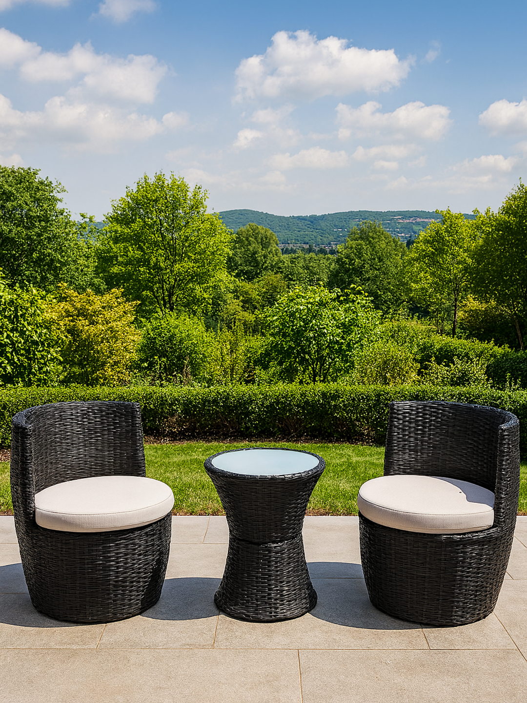 Darcy Round Comfort 2 Seater Outdoor Dining Set