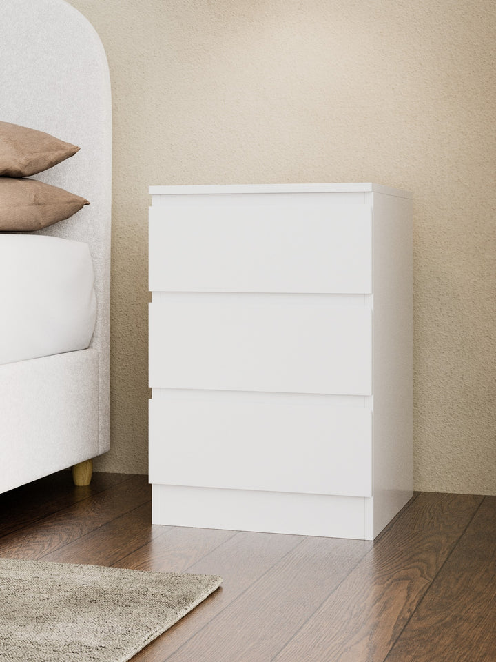 Grace White Modern Bedside Table