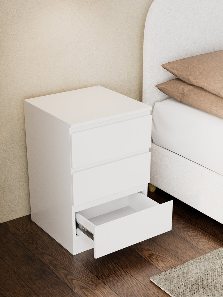 Grace White Modern Bedside Table