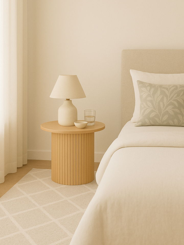 Ella Natural Round Side Table