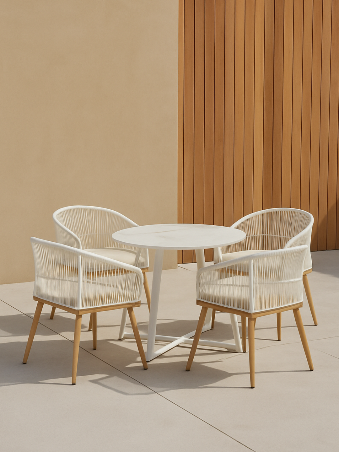Frida Natural 4 Seater Outdoor Dining Set