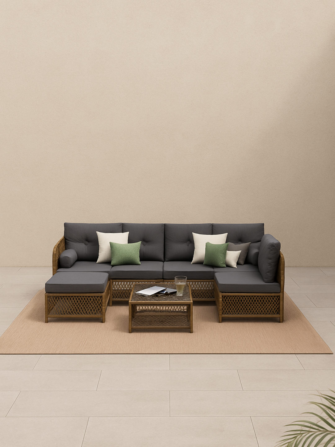 Leo Grey 6 Seater Outdoor Lounge Set