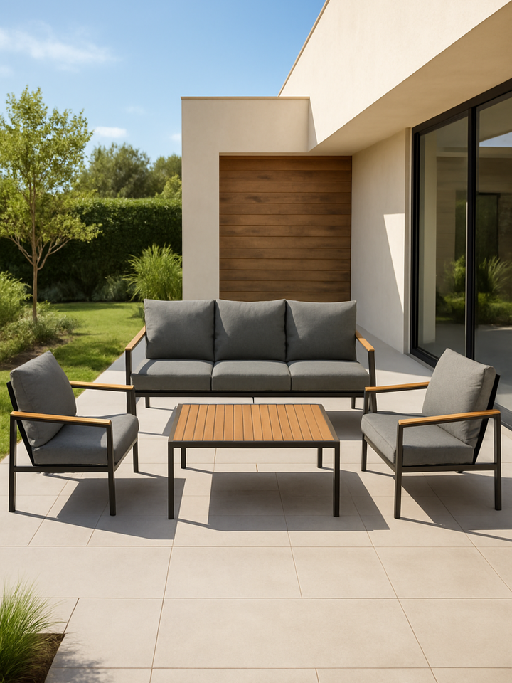 Avalon Grey 5 Seater Outdoor Lounge Set
