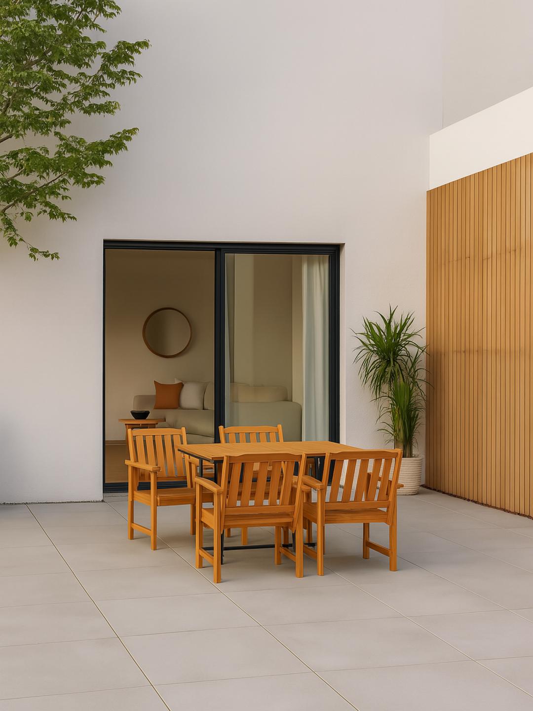 Julie Classic Wooden 4 Seater Outdoor Dining Set