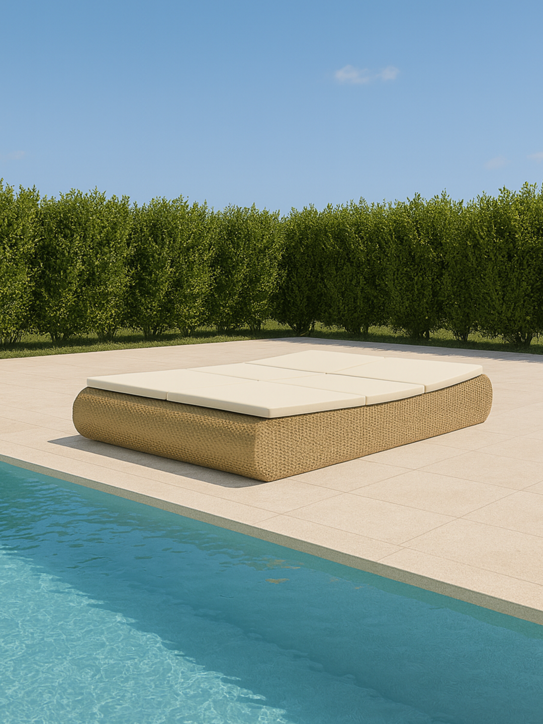 Bangalow Rattan Beige Outdoor Day Bed