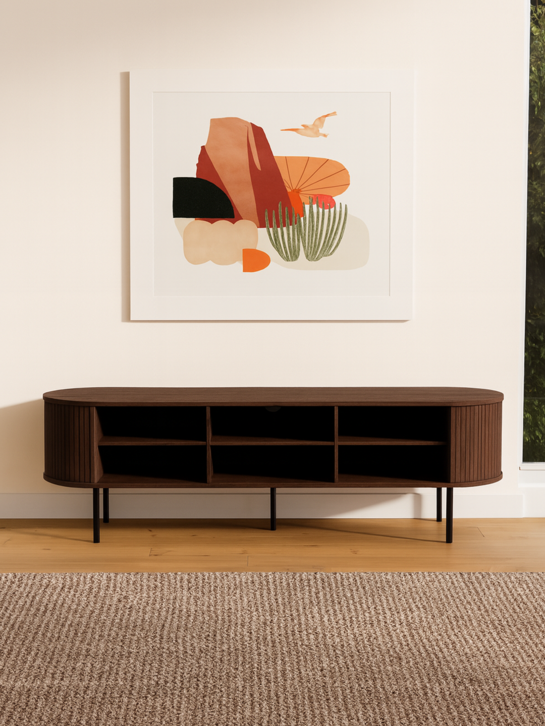 June Espresso Fluted Entertainment Unit 170cm