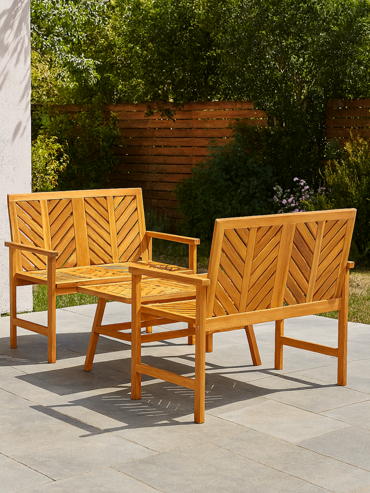 Tiffany Natural Wooden Outdoor Lounge Set
