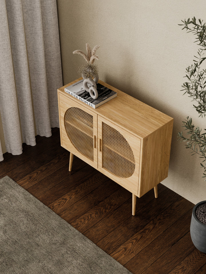 Roman Natural Rattan Sideboard Cabinet