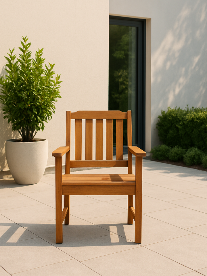 Anya Natural Wooden Outdoor Armchair