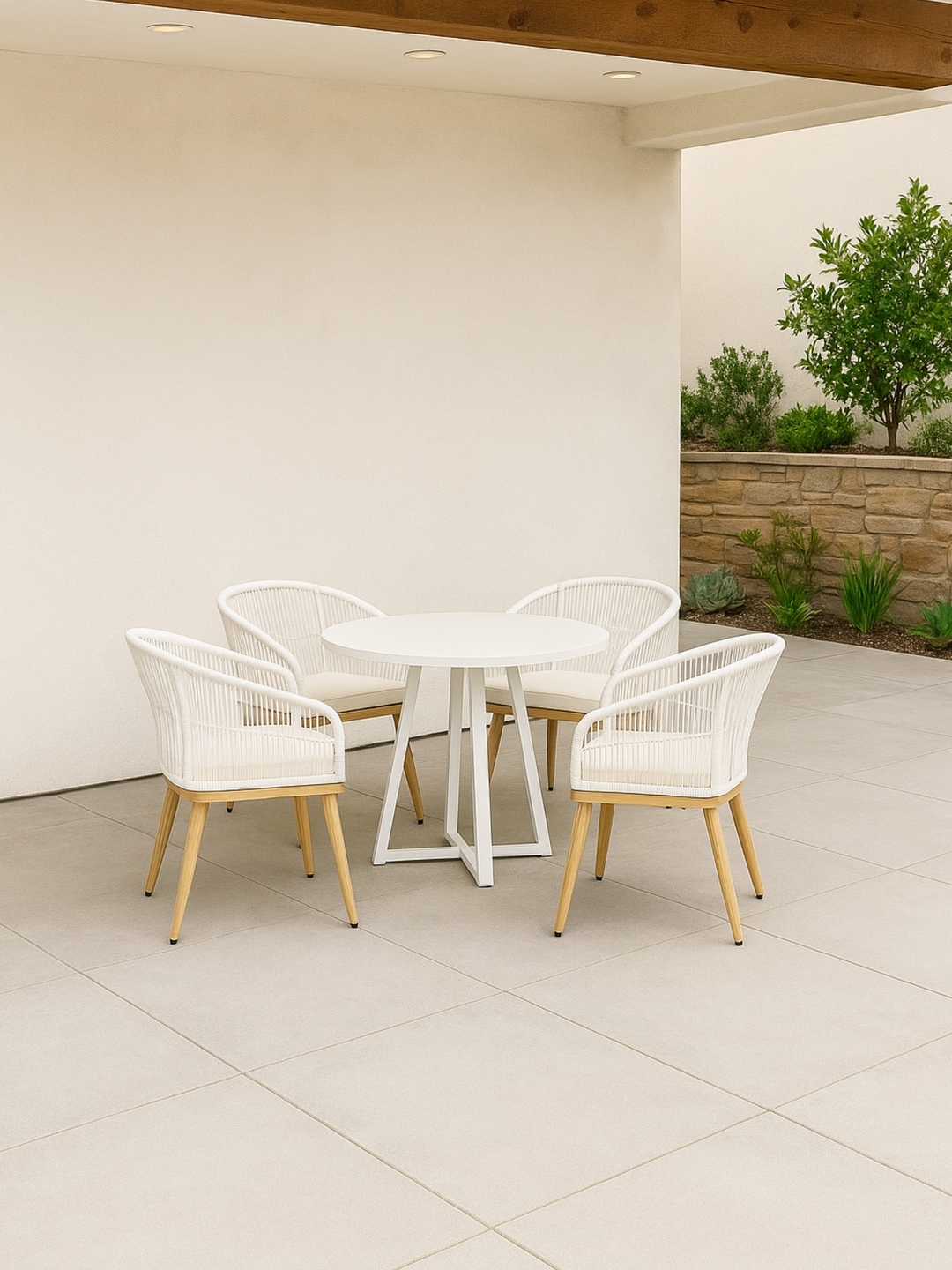 Frida Natural 4 Seater Outdoor Dining Set