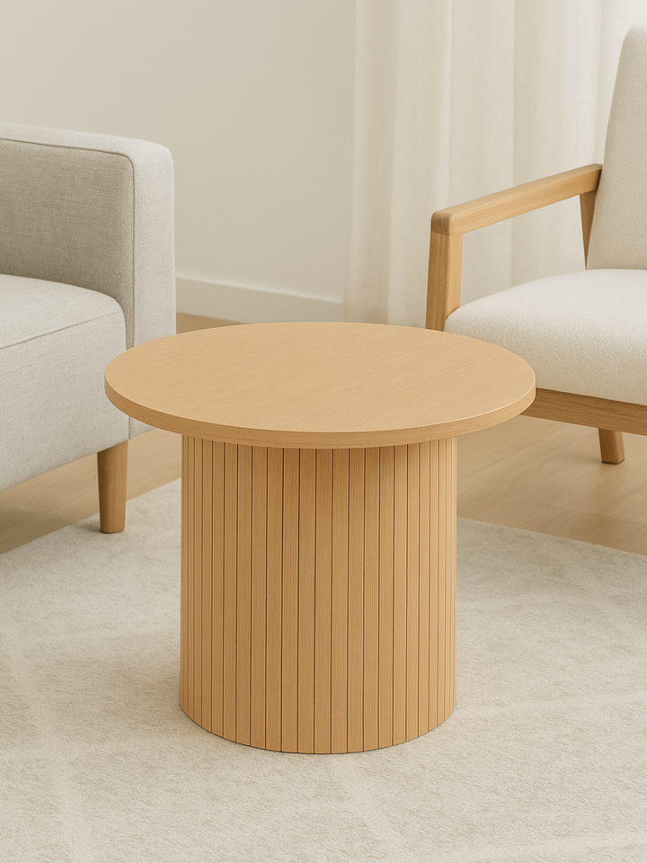 Ella Natural Round Side Table
