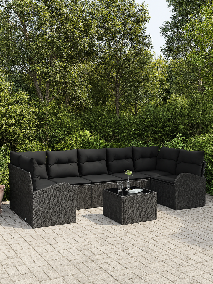 Benny Black Premium Rattan Outdoor Lounge Set