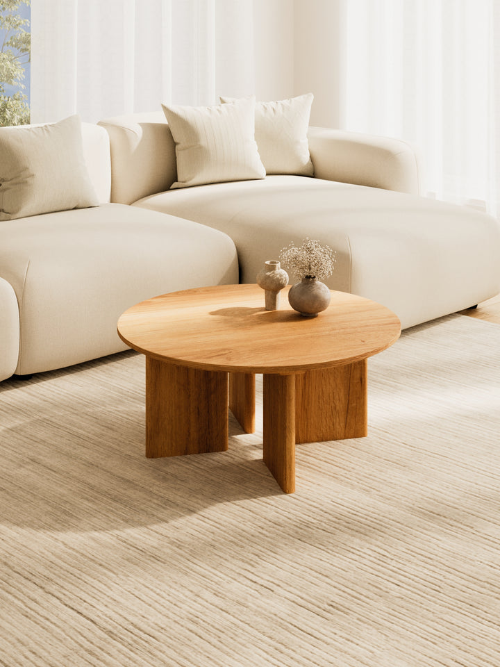 Asher Natural Round Coffee Table