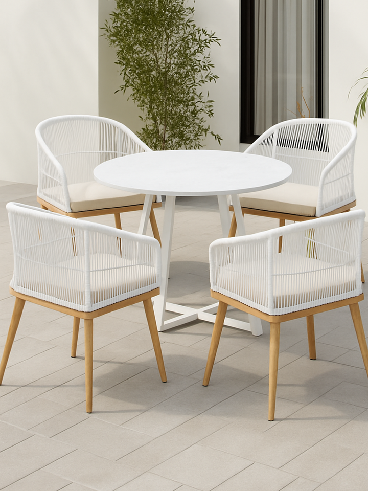 Frida Natural 4 Seater Outdoor Dining Set