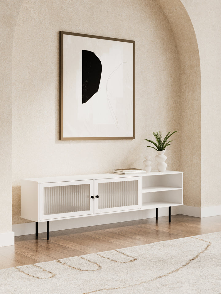 Bartlett Retro White Entertainment Unit 160cm