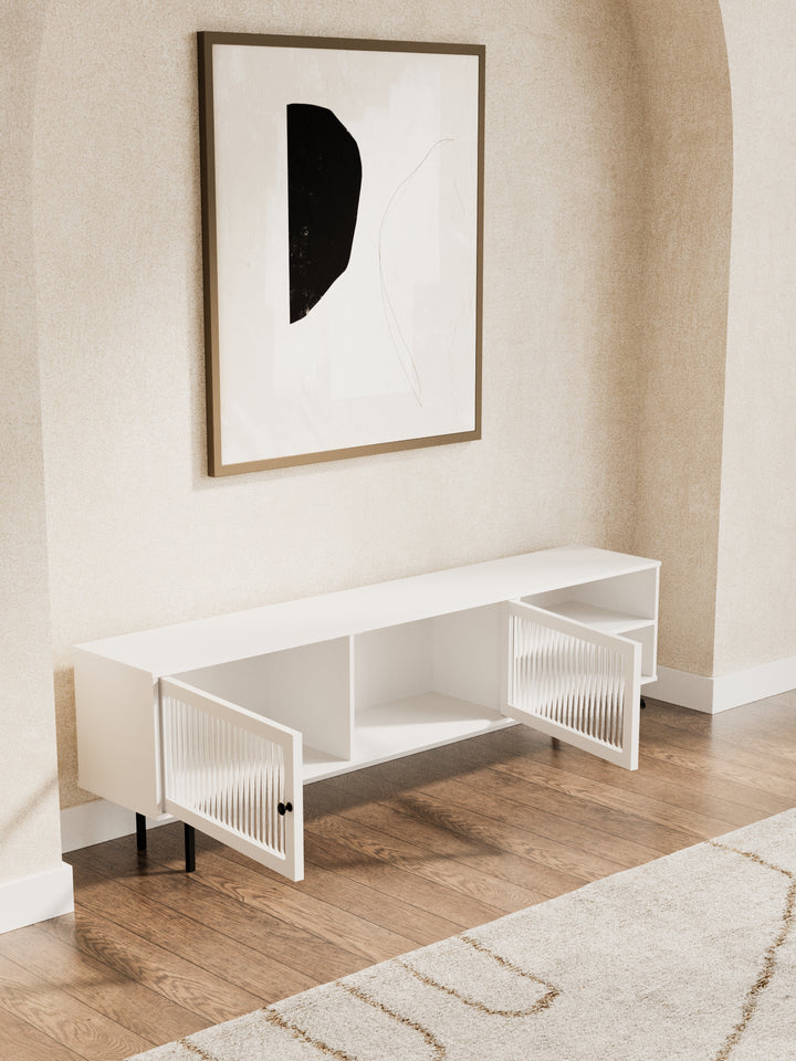 Bartlett Retro White Entertainment Unit 160cm