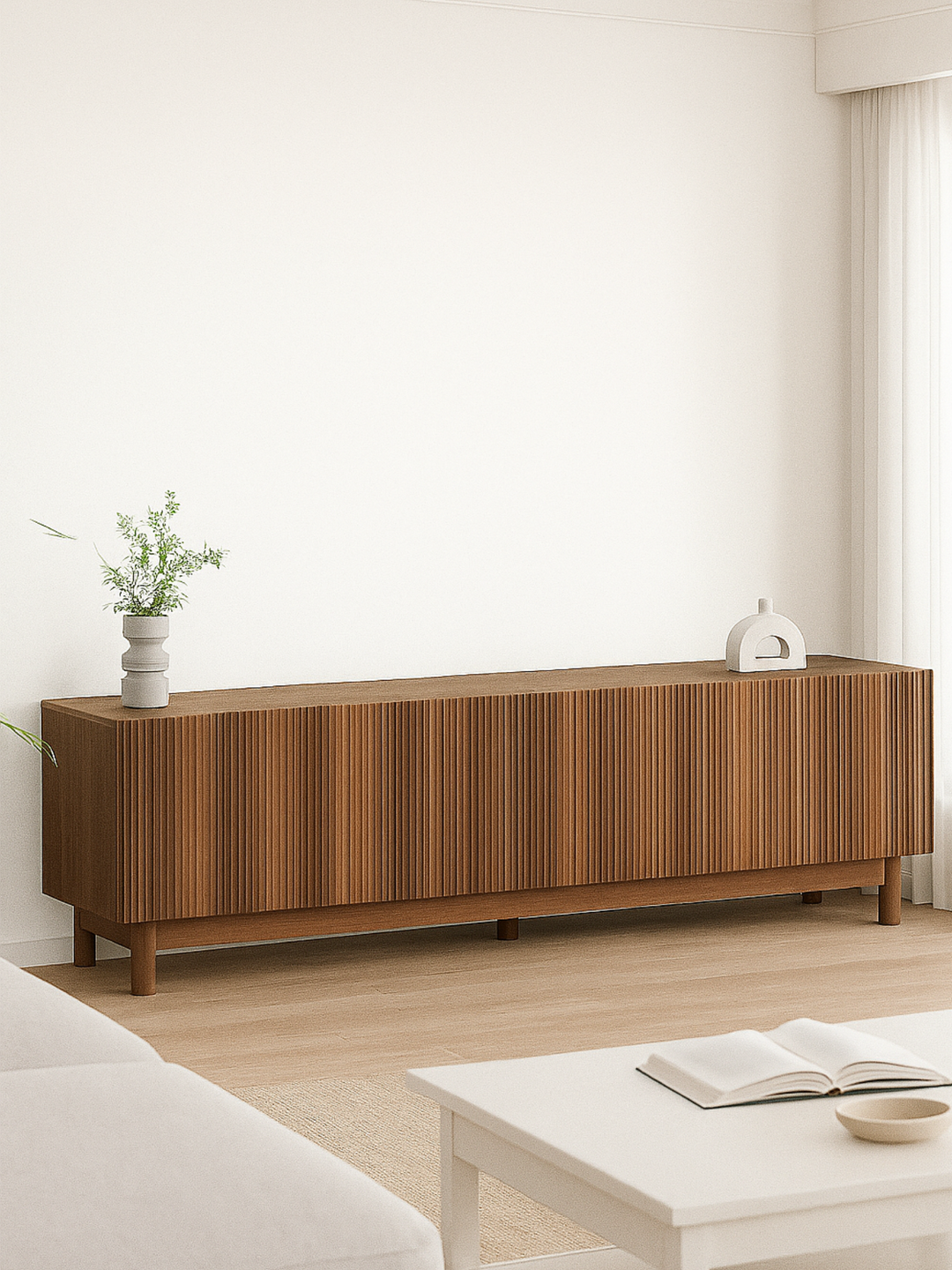 Fiano Premium Espresso Entertainment Unit 180cm