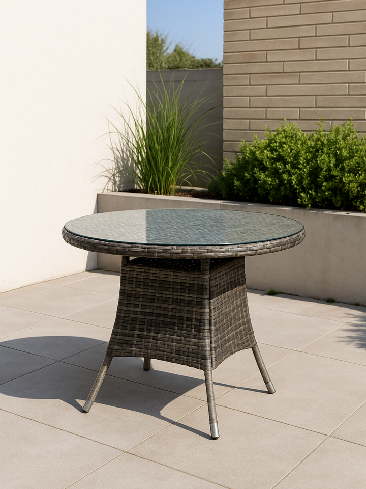 Theo Grey Round Outdoor 90cm Table