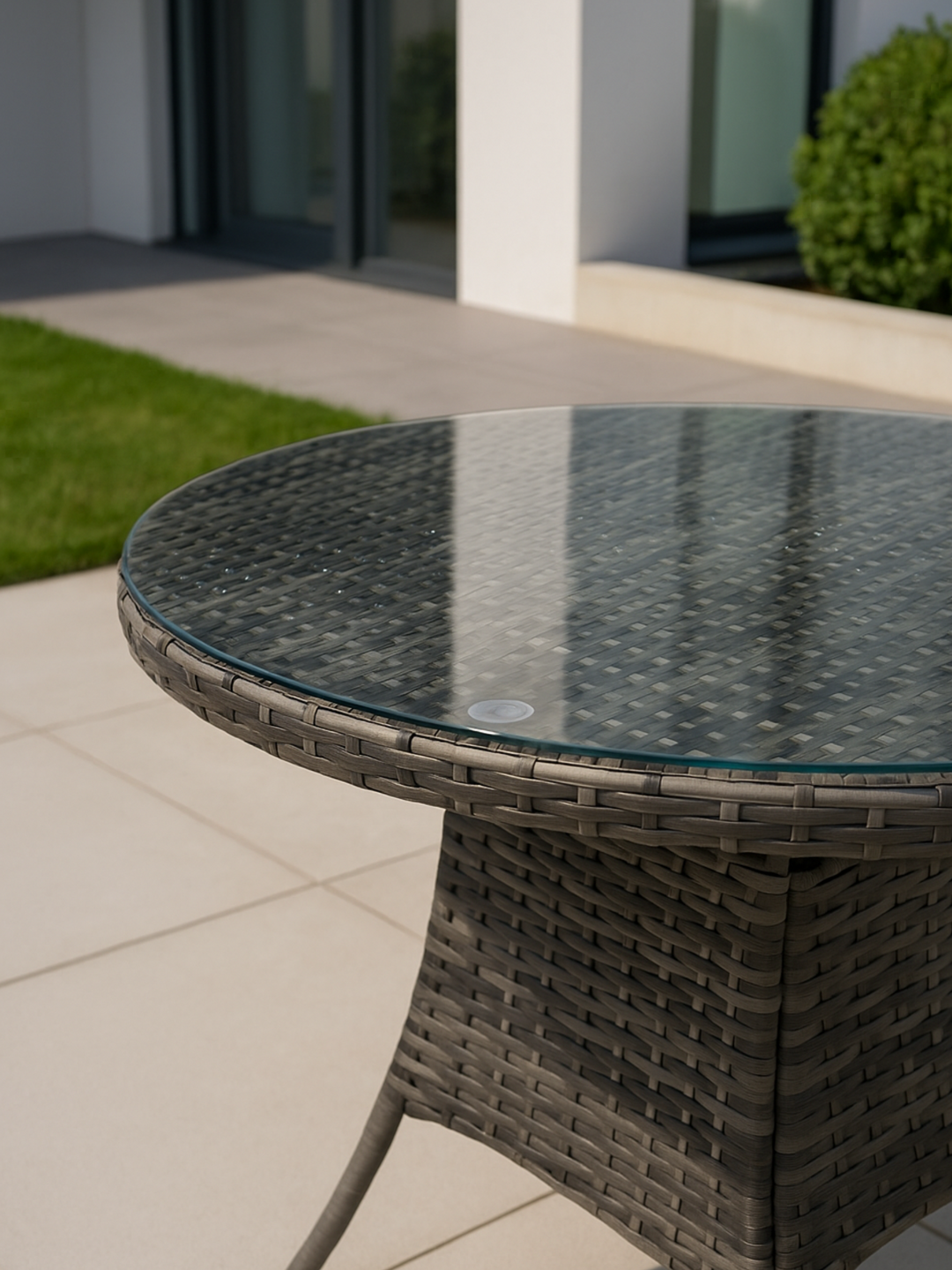 Theo Grey Round Outdoor 90cm Table