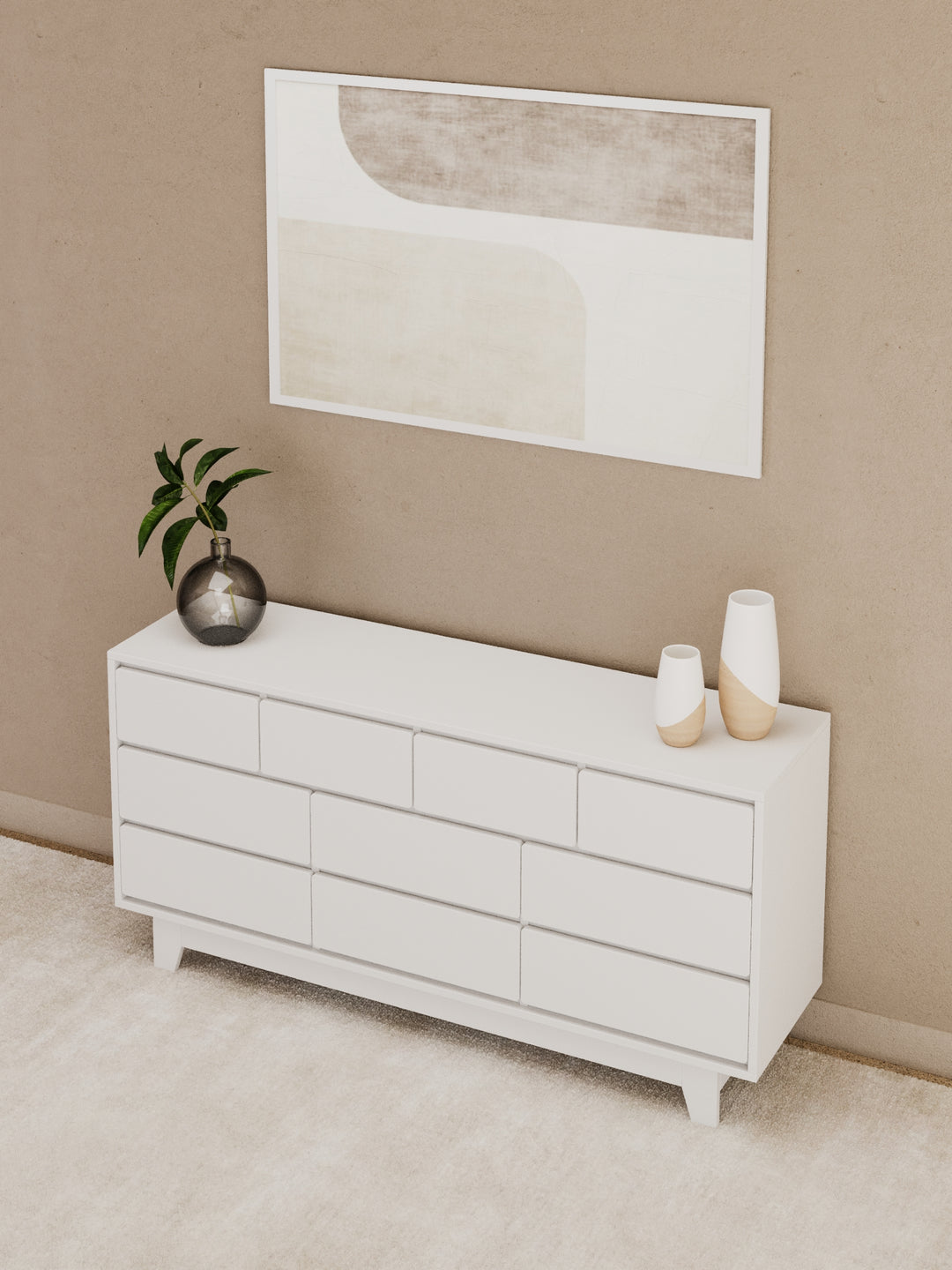 Georgie White Lowboy 10-Drawer Dresser