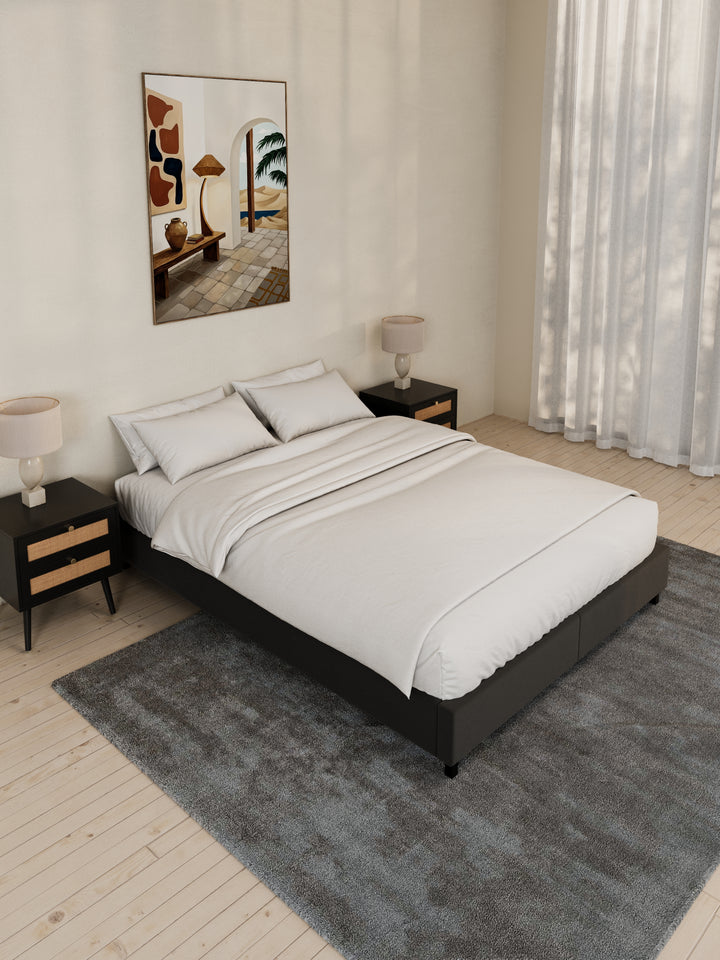 Lewis Charcoal Fabric Bed Base
