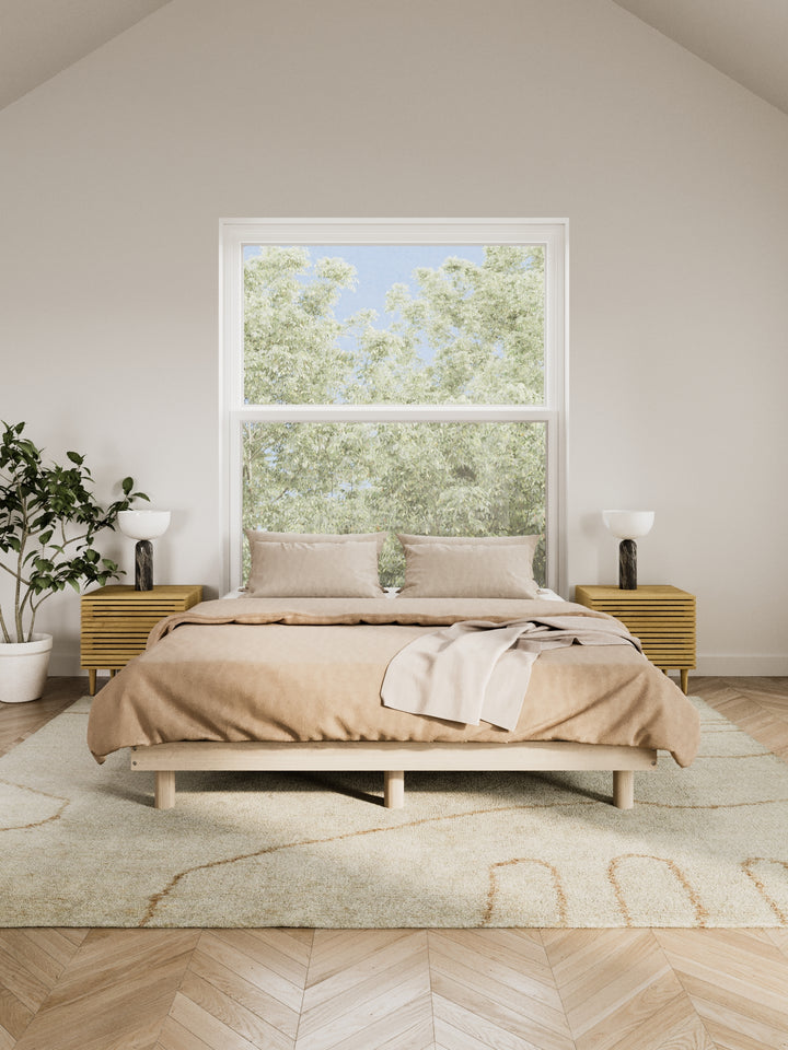 Albert Natural Wooden Rounded Bed Base