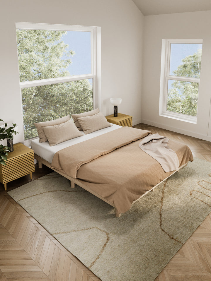 Albert Natural Wooden Rounded Bed Base