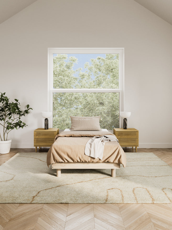 Albert Natural Wooden Rounded Bed Base